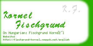 kornel fischgrund business card